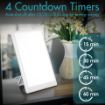 Light Therapy Lamp, 15000 Lux Simulated Sunlight, UV-Free LED Lamp with 3 Color Temperature & 4 Brightness Settings, Adjustable Timer, Foldable Stand for Home Office Travel