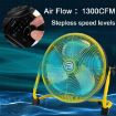 15600mAh 12 Inch Rechargeable Battery Operated Floor Fan