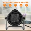 Space Heater,1500W Portable Electric Heaters for Indoor Use with Thermostat, Timer, Angle Adjustment, 3 Mode, Safe and Quiet Small Heater for Bathroom Garage Office Shop Bedroom