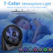 8 inch Table Fan with Remote, USB Powered Desk Fan with RGB Light & Timer, 3 Strong Speeds & 360° Pivot Adjustable, Desktop Air Circulator Fan for Home Office Dorm RV Bedroom Travel	